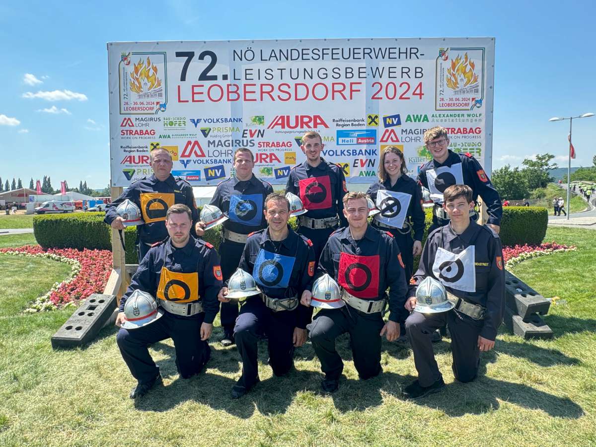 Foto 1, 02.07.2024, FF-Retz erfolgreich beim Landesleistungsbewerb in Leobersdorf Foto 1, 02.07.2024, FF-Retz erfolgreich beim Landesleistungsbewerb in Leobersdorf
