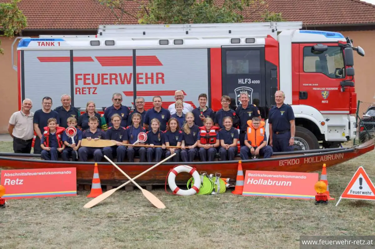 Foto 11, 03.10.2023, Erlebniswandertag der Feuerwehrjugend in Retz - 250 Kinder und Jugendliche beim Fertigkeitsabzeichen Foto 11, 03.10.2023, Erlebniswandertag der Feuerwehrjugend in Retz - 250 Kinder und Jugendliche beim Fertigkeitsabzeichen