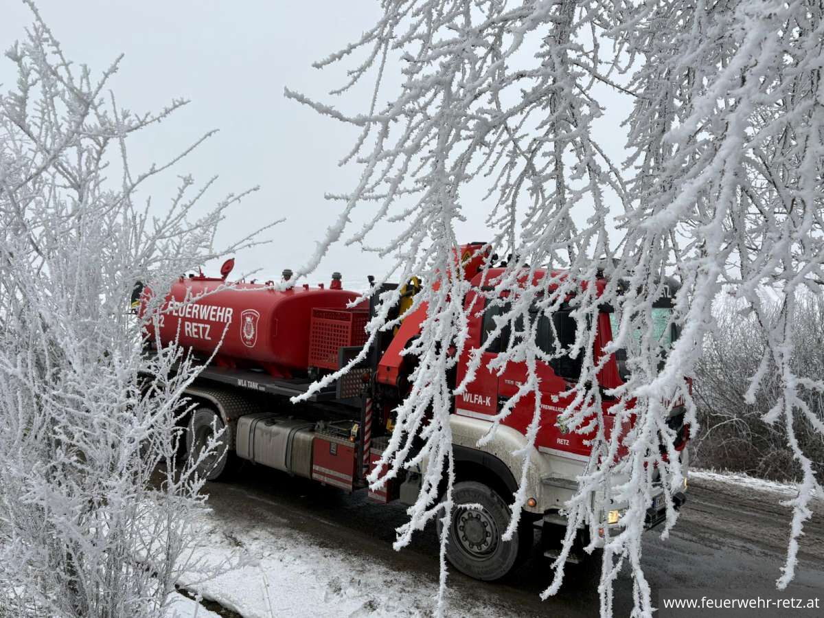 Foto 1, 26.01.2026, Trinkwasserversorgung nach Fäkalien Unfall in CZ - Zwischenbericht Foto 1, 26.01.2026, Trinkwasserversorgung nach Fäkalien Unfall in CZ - Zwischenbericht