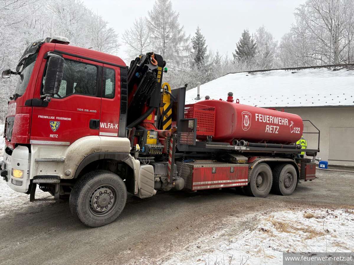 Foto 3, 26.01.2026, Trinkwasserversorgung nach Fäkalien Unfall in CZ - Zwischenbericht Foto 3, 26.01.2026, Trinkwasserversorgung nach Fäkalien Unfall in CZ - Zwischenbericht