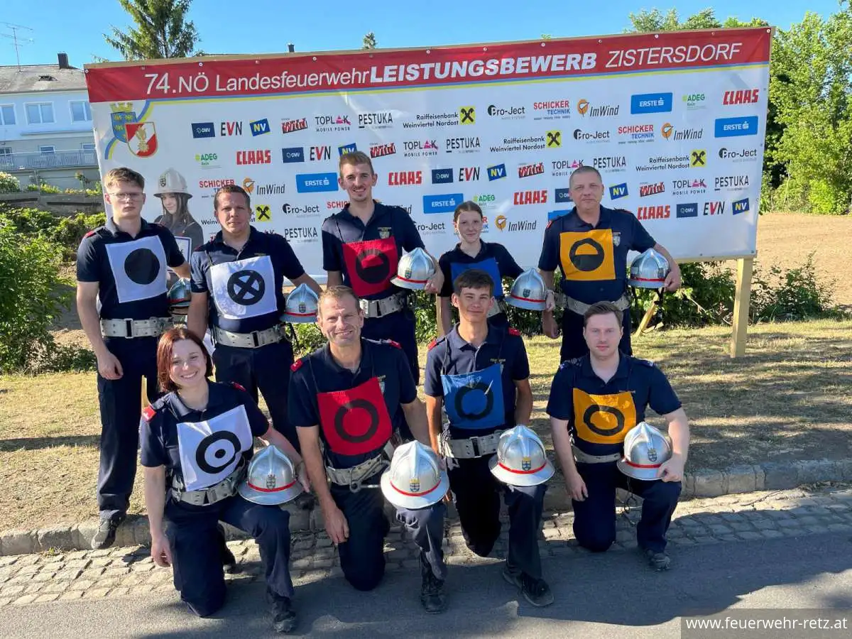 Foto 1, 07.07.2026, Erfolgreiche Teilnahme der FF Retz bei den 74. NÖ Landesfeuerwehrleistungsbewerben
