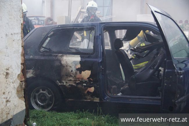 Foto 1, 07.08.2018, Brandeinsatz - Fahrzeugbrand in Unternalb