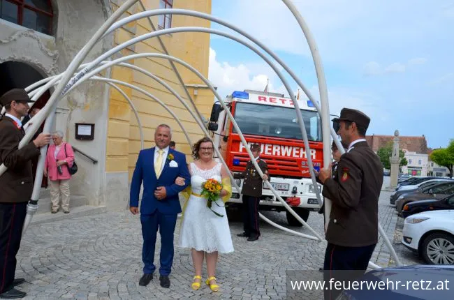 Foto 2, 16.07.2019, Feuerwehrhochzeit in Retz Foto 2, 16.07.2019, Feuerwehrhochzeit in Retz