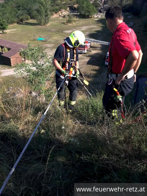Foto 1, 16.07.2019, Technische Übung im Steinbruch Obernalb Foto 1, 16.07.2019, Technische Übung im Steinbruch Obernalb