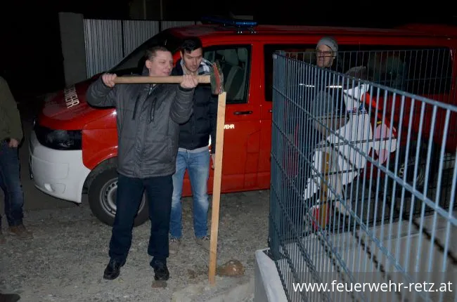 Foto 1, 28.01.2019, Der Feuerwehr - Storch ist gelandet Foto 1, 28.01.2019, Der Feuerwehr - Storch ist gelandet