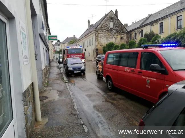 Foto 3, 05.08.2019, Unwetter über Retz - Mehrere Einsätze für die Feuerwehr Foto 3, 05.08.2019, Unwetter über Retz - Mehrere Einsätze für die Feuerwehr