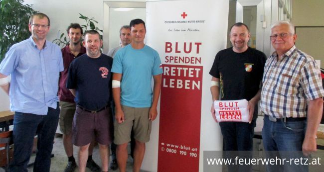 Foto 1, 06.06.2019, Blutspenden als Motto für die Feuerwehr Retz