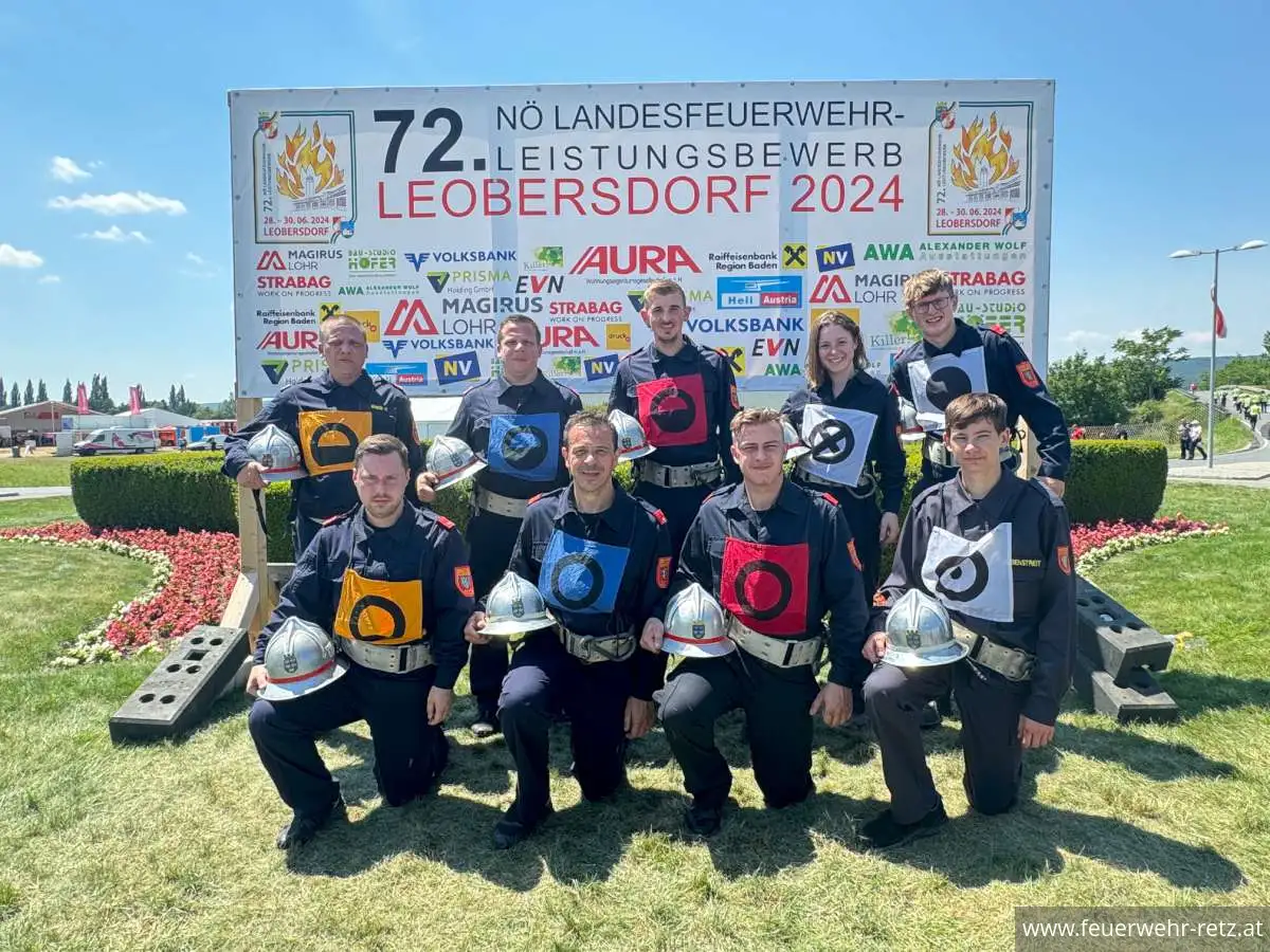 Foto 1, 02.07.2024, FF-Retz erfolgreich beim Landesleistungsbewerb in Leobersdorf