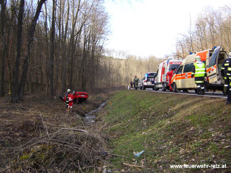 Feuerwehr Retz am Einsatzort